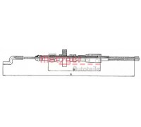 Трос, стояночная тормозная система METZGER 10.7391 107391 METZGER - купить в магазине запчастей по Украине