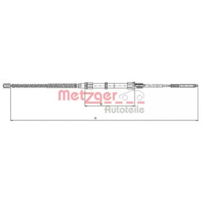 Трос, стояночная тормозная система 107405 METZGER - купить в магазине запчастей по Украине