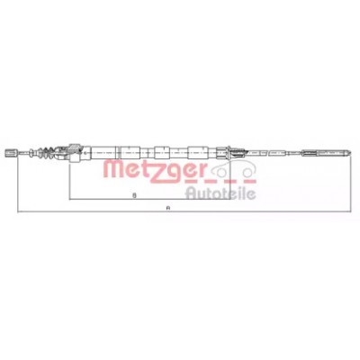Трос, стояночная тормозная система 107410 METZGER - купить в магазине запчастей по Украине