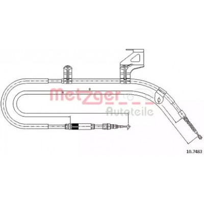 Трос, стояночная тормозная система 107483 METZGER - купить в магазине запчастей по Украине