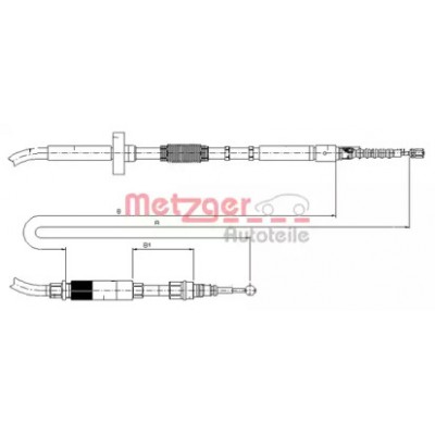Трос, стояночная тормозная система 107531 METZGER - купить в магазине запчастей по Украине