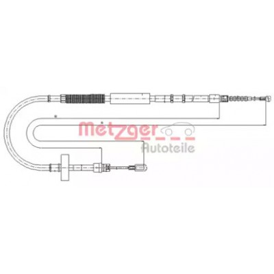 Трос, стояночная тормозная система 107537 METZGER - купить в магазине запчастей по Украине