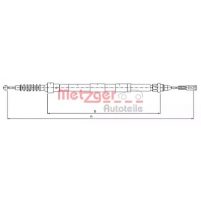 Трос, стояночная тормозная система 107620 METZGER - купить в магазине запчастей по Украине