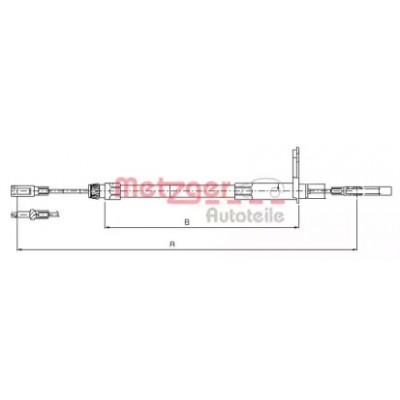 Трос, стояночная тормозная система 109432 METZGER - купить в магазине запчастей по Украине