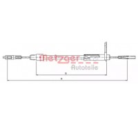Трос, стояночная тормозная система METZGER 10.9442 109442 METZGER - купить в магазине запчастей по Украине