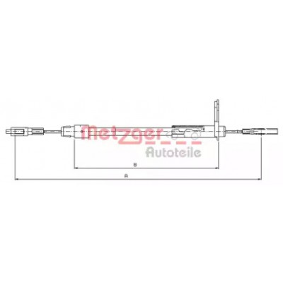 Трос, стояночная тормозная система 109442 METZGER - купить в магазине запчастей по Украине