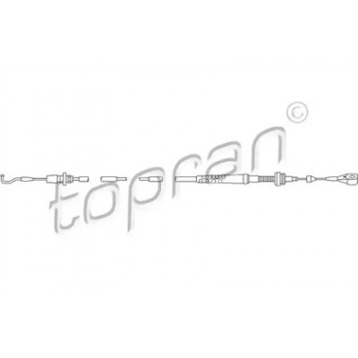 Тросик газа 109857 TOPRAN - купить в магазине запчастей по Украине
