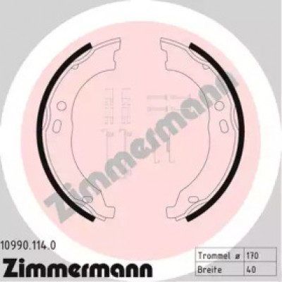 Комплект тормозных колодок, стояночная тормозная система 109901140 ZIMMERMANN - купить в магазине запчастей по Украине