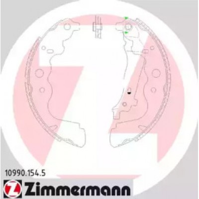 Комплект тормозных колодок 109901545 ZIMMERMANN - купить в магазине запчастей по Украине