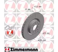 Тормозной диск ZIMMERMANN 110.2207.20 110220720 ZIMMERMANN - купить в магазине запчастей по Украине