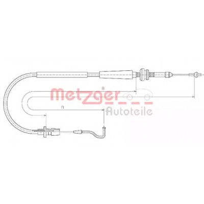 Тросик газа 110637 METZGER - купить в магазине запчастей по Украине