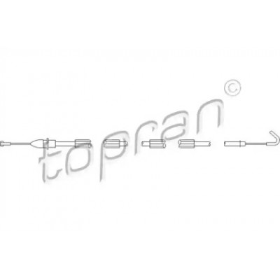 Трос, замок двери 113434 TOPRAN - купить в магазине запчастей по Украине