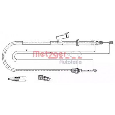 Трос, стояночная тормозная система 115494 METZGER - купить в магазине запчастей по Украине