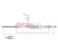 Трос, стояночная тормозная система METZGER 11.5665 115665 METZGER - купить в магазине запчастей по Украине