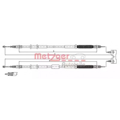 Трос, стояночная тормозная система 115772 METZGER - купить в магазине запчастей по Украине