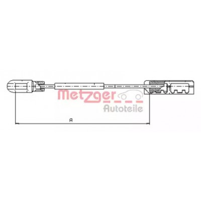 Трос, стояночная тормозная система 115935 METZGER - купить в магазине запчастей по Украине