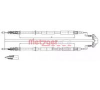 Трос, стояночная тормозная система METZGER 11.5950 115950 METZGER - купить в магазине запчастей по Украине