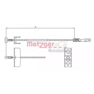 Трос, стояночная тормозная система 116803 METZGER - купить в магазине запчастей по Украине