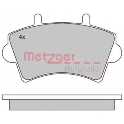 Комплект тормозных колодок, дисковый тормоз 1170175 METZGER - купить в магазине запчастей по Украине