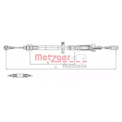 Трос, стояночная тормозная система 11717 METZGER - купить в магазине запчастей по Украине