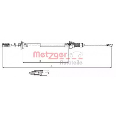 Тросик газа 11737 METZGER - купить в магазине запчастей по Украине