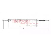 Трос, стояночная тормозная система METZGER 12.0731 120731 METZGER - купить в магазине запчастей по Украине