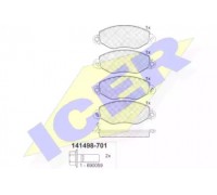 Комплект тормозных колодок, дисковый тормоз ICER 141498 141498 ICER - купить в магазине запчастей по Украине