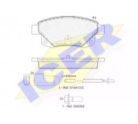 Комплект тормозных колодок, дисковый тормоз ICER 141794 141794 ICER - купить в магазине запчастей по Украине
