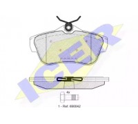 Комплект тормозных колодок, дисковый тормоз ICER 141823 141823 ICER - купить в магазине запчастей по Украине