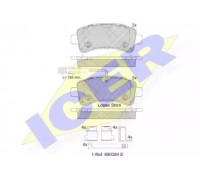 Комплект тормозных колодок, дисковый тормоз ICER 142240 142240 ICER - купить в магазине запчастей по Украине