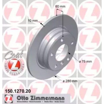 Тормозной диск 150127020 ZIMMERMANN - купить в магазине запчастей по Украине