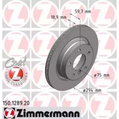 Тормозной диск 150128920 ZIMMERMANN - купить в магазине запчастей по Украине