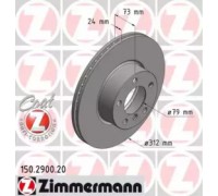 Тормозной диск ZIMMERMANN 150.2900.20 150290020 ZIMMERMANN - купить в магазине запчастей по Украине