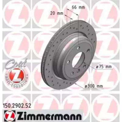 Тормозной диск 150290252 ZIMMERMANN - купить в магазине запчастей по Украине