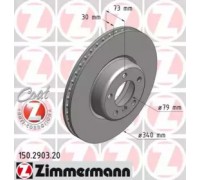 Тормозной диск ZIMMERMANN 150.2903.20 150290320 ZIMMERMANN - купить в магазине запчастей по Украине