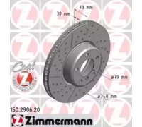 Тормозной диск ZIMMERMANN 150.2906.20 150290620 ZIMMERMANN - купить в магазине запчастей по Украине