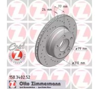Тормозной диск ZIMMERMANN 150.3402.52 150340252 ZIMMERMANN - купить в магазине запчастей по Украине