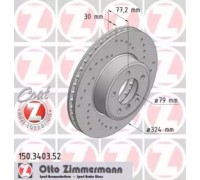 Тормозной диск ZIMMERMANN 150.3403.52 150340352 ZIMMERMANN - купить в магазине запчастей по Украине