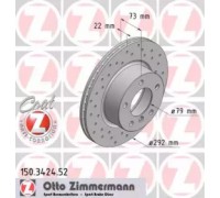 Тормозной диск ZIMMERMANN 150.3424.52 150342452 ZIMMERMANN - купить в магазине запчастей по Украине