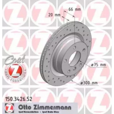 Тормозной диск 150342652 ZIMMERMANN - купить в магазине запчастей по Украине