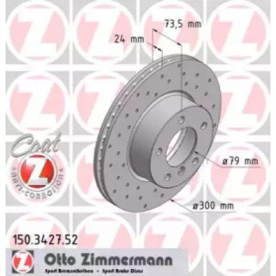 Тормозной диск 150342752 ZIMMERMANN - купить в магазине запчастей по Украине