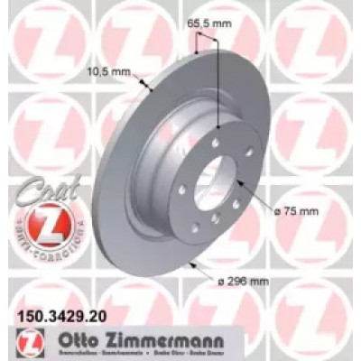 Тормозной диск 150342920 ZIMMERMANN - купить в магазине запчастей по Украине