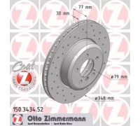 Тормозной диск ZIMMERMANN 150.3434.52 150343452 ZIMMERMANN - купить в магазине запчастей по Украине