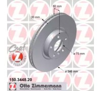 Тормозной диск ZIMMERMANN 150.3448.20 150344820 ZIMMERMANN - купить в магазине запчастей по Украине