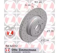 Тормозной диск ZIMMERMANN 150.3451.52 150345152 ZIMMERMANN - купить в магазине запчастей по Украине