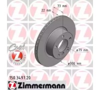 Тормозной диск ZIMMERMANN 150.3497.20 150349720 ZIMMERMANN - купити в магазині запчастин по Україні