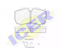 Комплект тормозных колодок, дисковый тормоз ICER 151640-229 151640229 ICER - купить в магазине запчастей по Украине