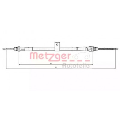 Трос, стояночная тормозная система 170009 METZGER - купить в магазине запчастей по Украине