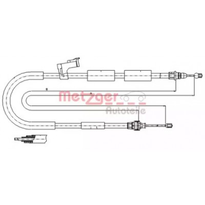 Трос, стояночная тормозная система 170684 METZGER - купить в магазине запчастей по Украине