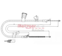 Трос, стояночная тормозная система METZGER 17.1074 171074 METZGER - купить в магазине запчастей по Украине